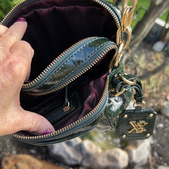 Hunter, green, patten, leather bag - Picture 8 of 9